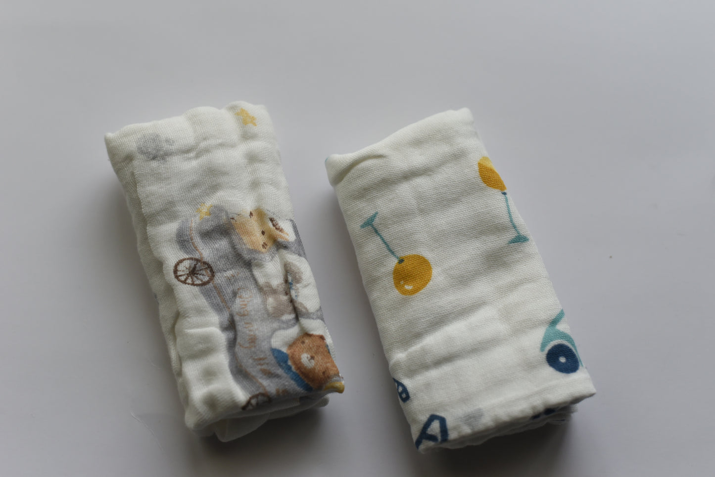Muslin wipes/ burp cloth/ handkerchief- Pack of 2