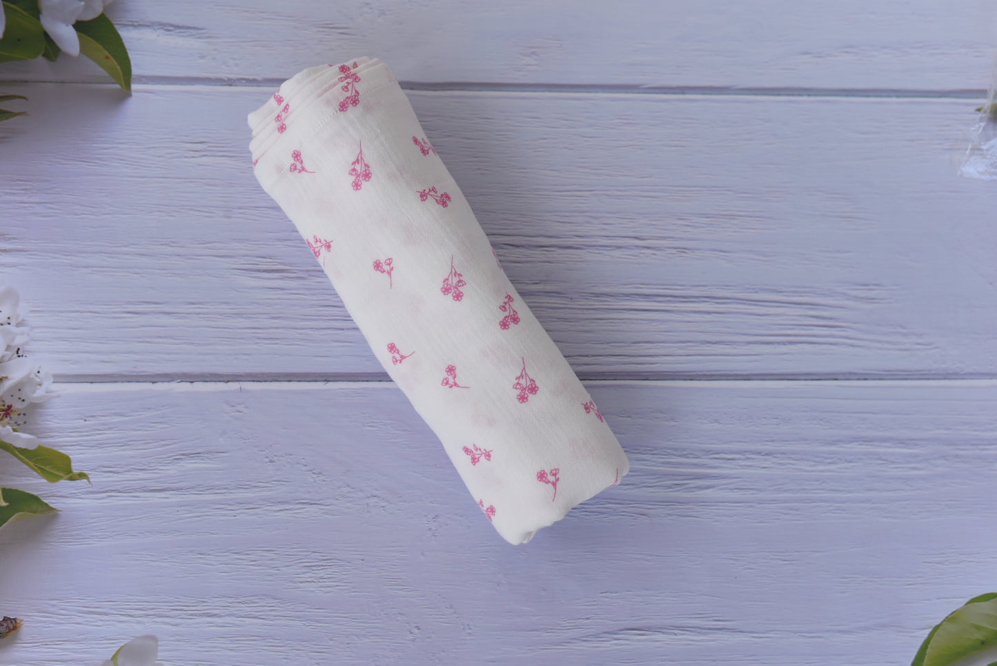 Muslin Swaddles-Pink floral