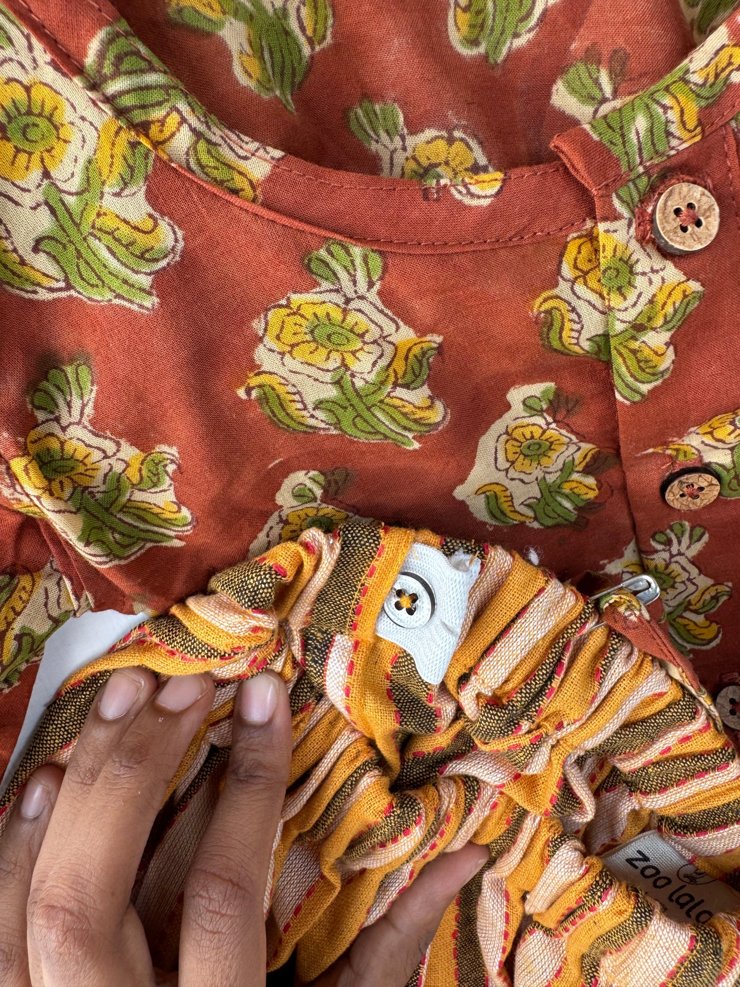 Crop top and skirt- Red and stripes