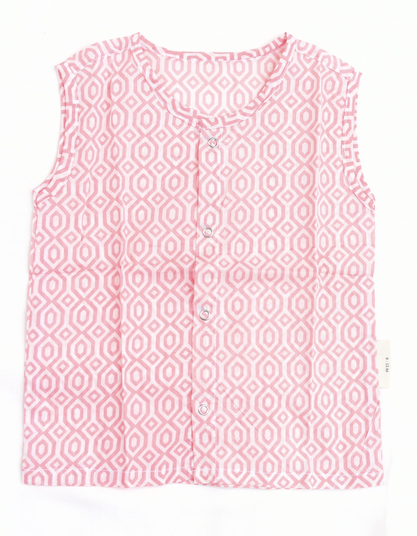 Soft cotton Jablas for babies/ infants- Pink geometry