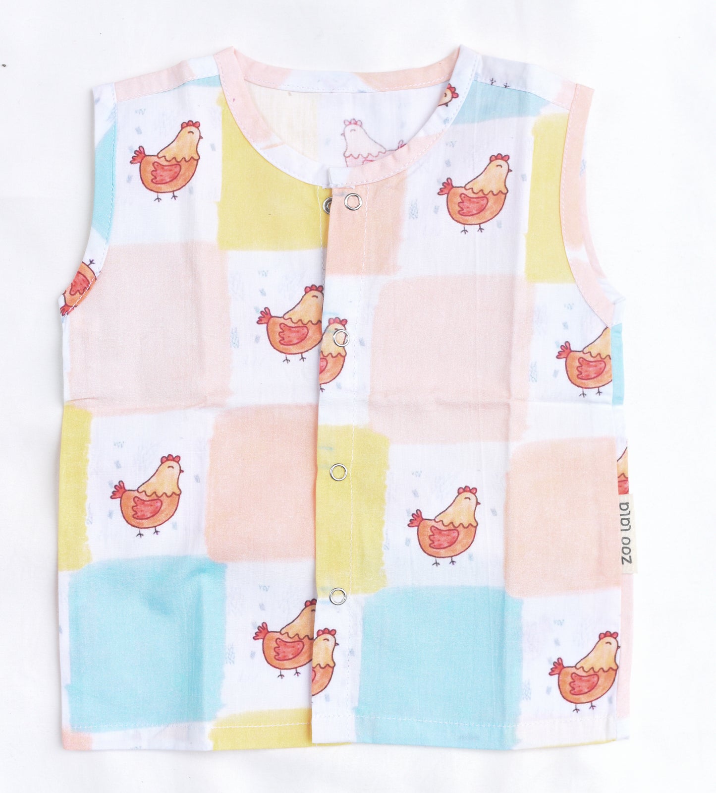 Cotton Poplin Jablas for babies / infants- Chicken