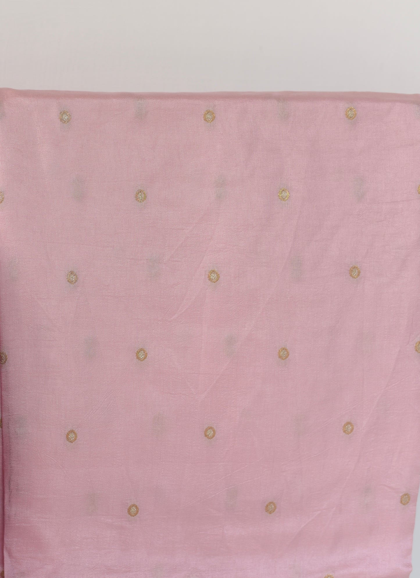 Russian Silk ( Bemberg silk )-Powder pink with motifs