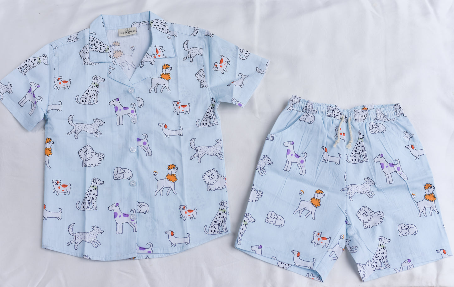 Unisex Kids Cotton Co-Ord Sets - Dog