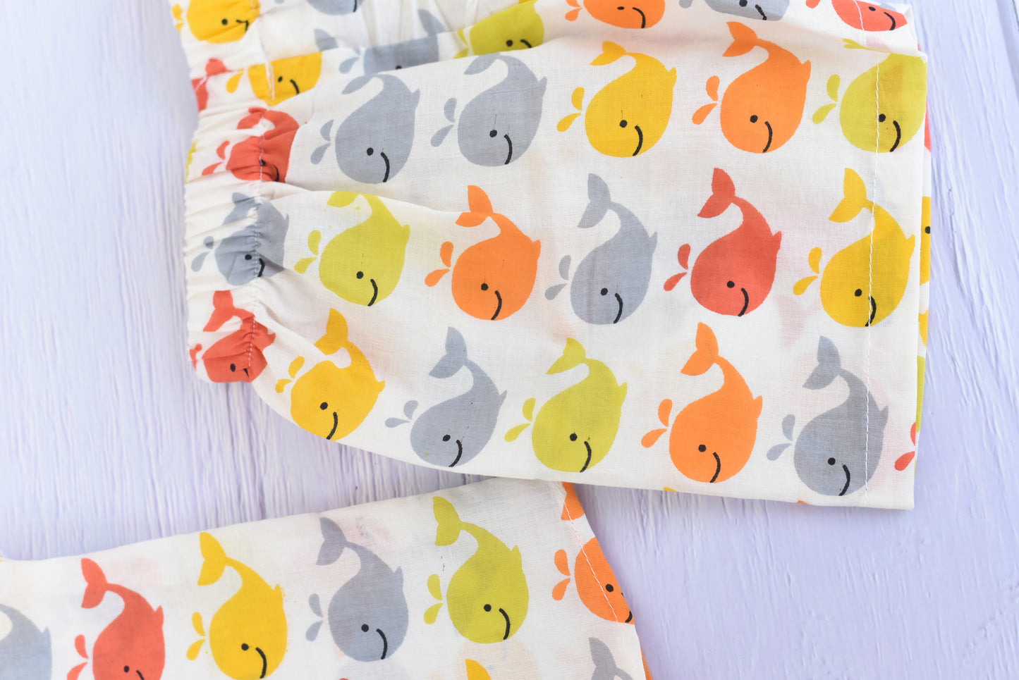 Unisex Kids hand block co-ord sets-whale