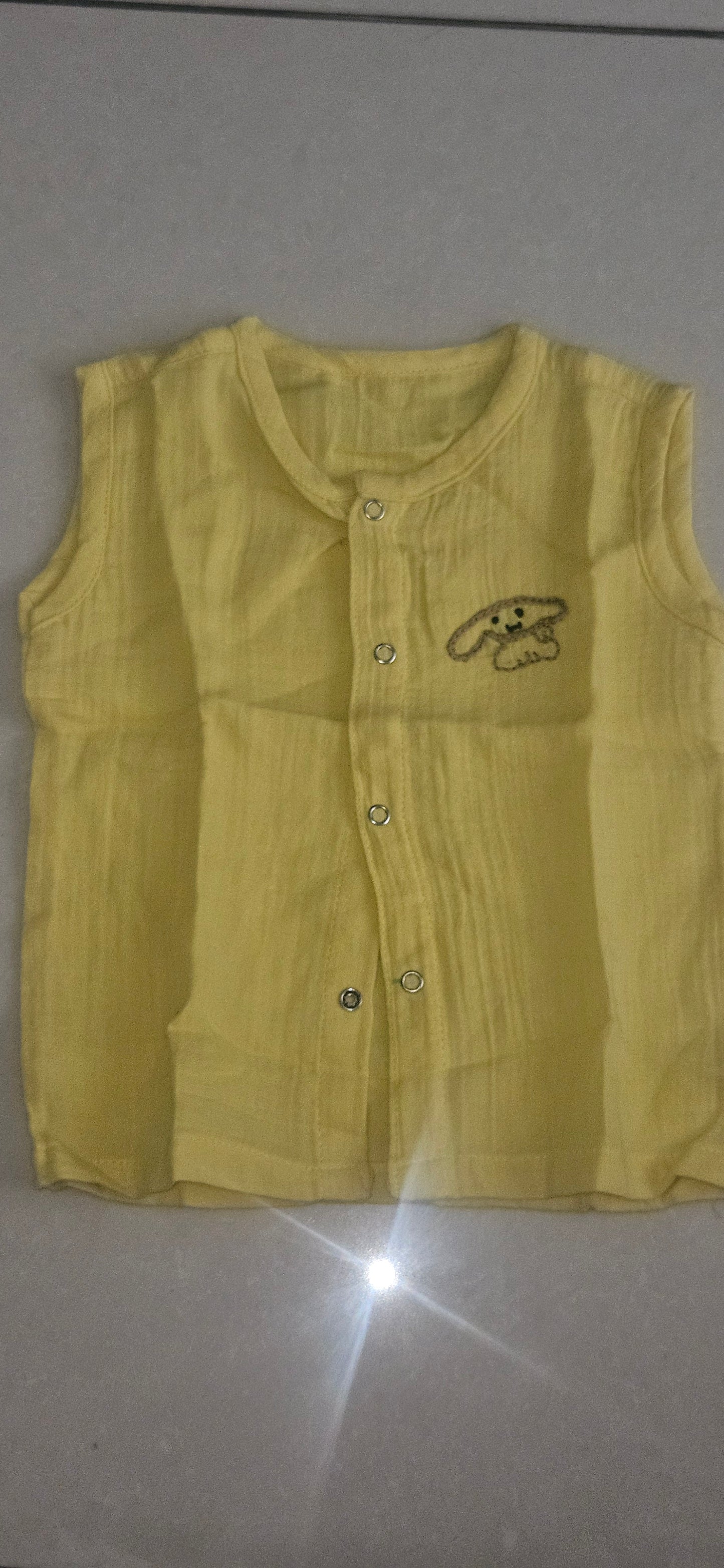 Double gauze Yellow Dog embroidery jabla