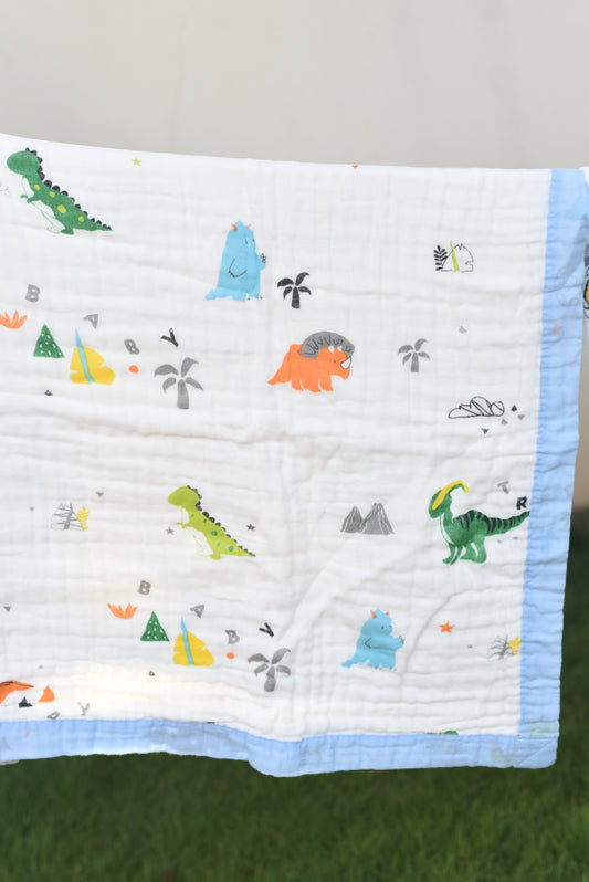 Muslin Cotton dohar for Kids- Dino