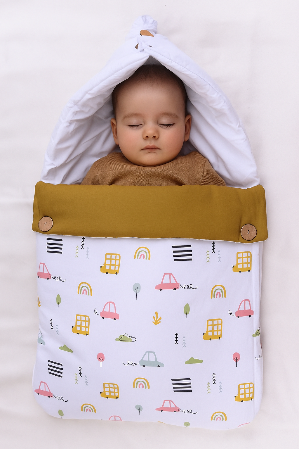 Baby Carrier Nest ,Carrying Nest Bag Portable Travelling Bed for 0-4 Months-Cars & Trucks