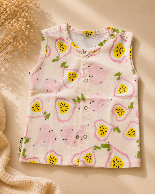 Cotton Poplin Jablas for babies / infants- Fig