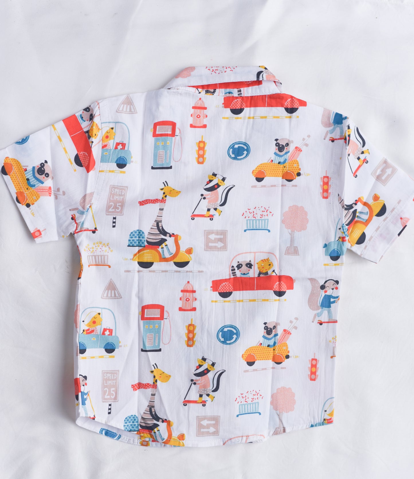 Unisex Kids Cotton Poplin Co-Ord Sets - Cars & Trucks