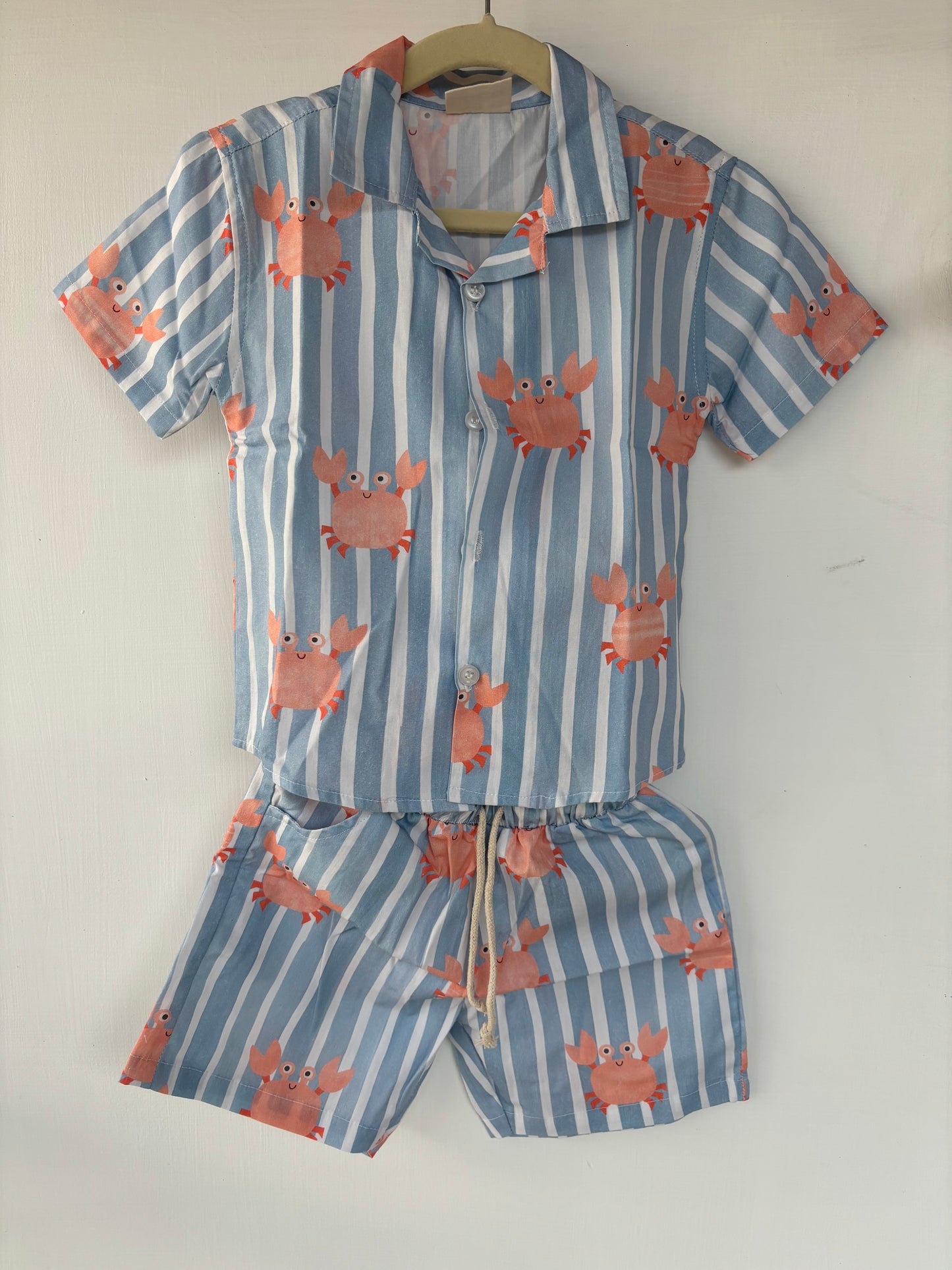 Unisex Kids Cotton Co-Ord Sets - Crab