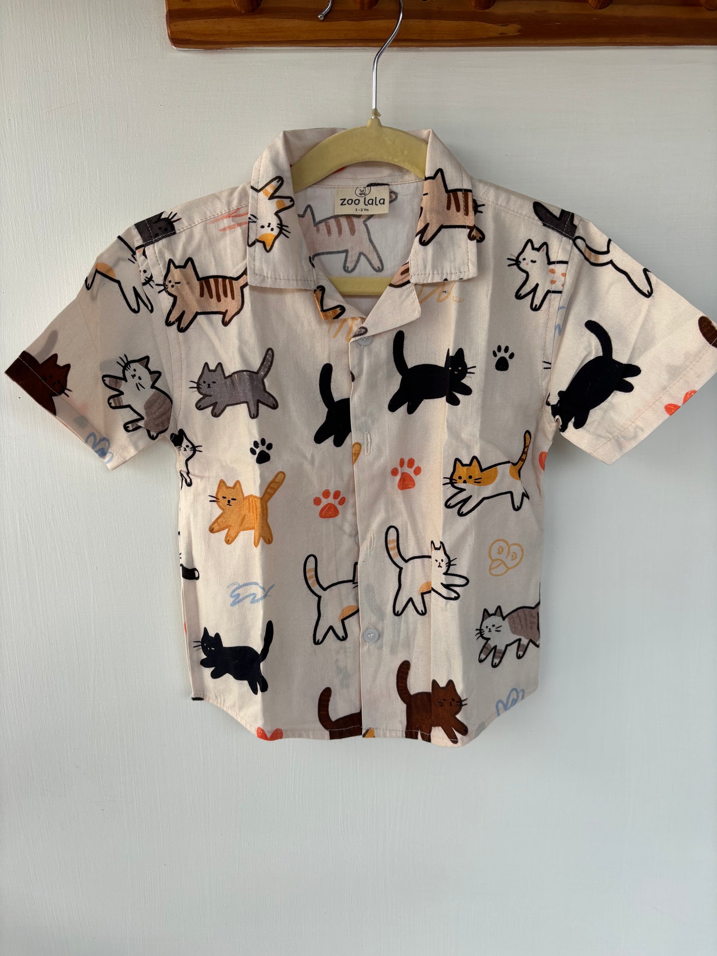 Unisex Kids Cotton Co-Ord Sets - Cat