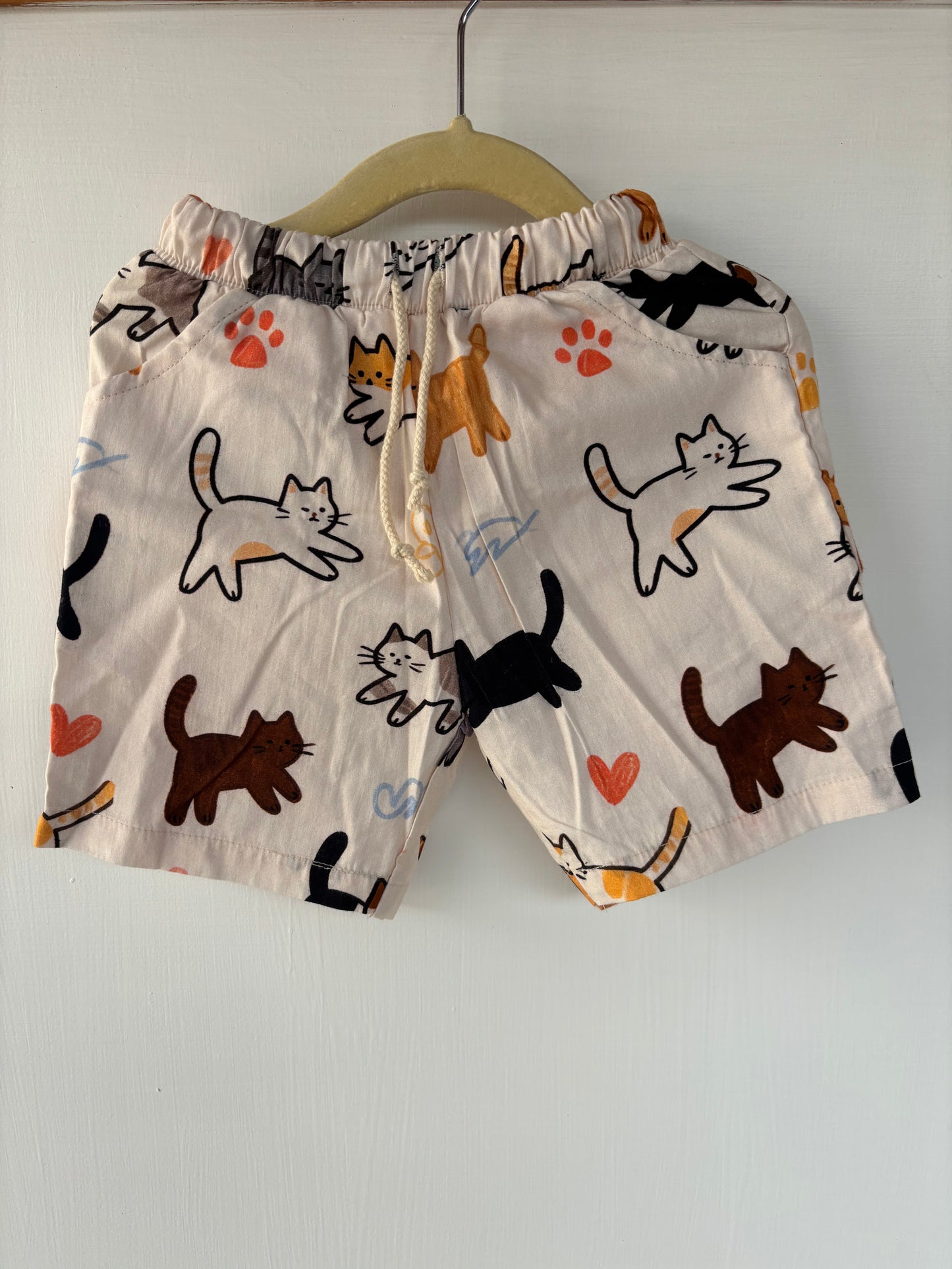 Unisex Kids Cotton Co-Ord Sets - Cat