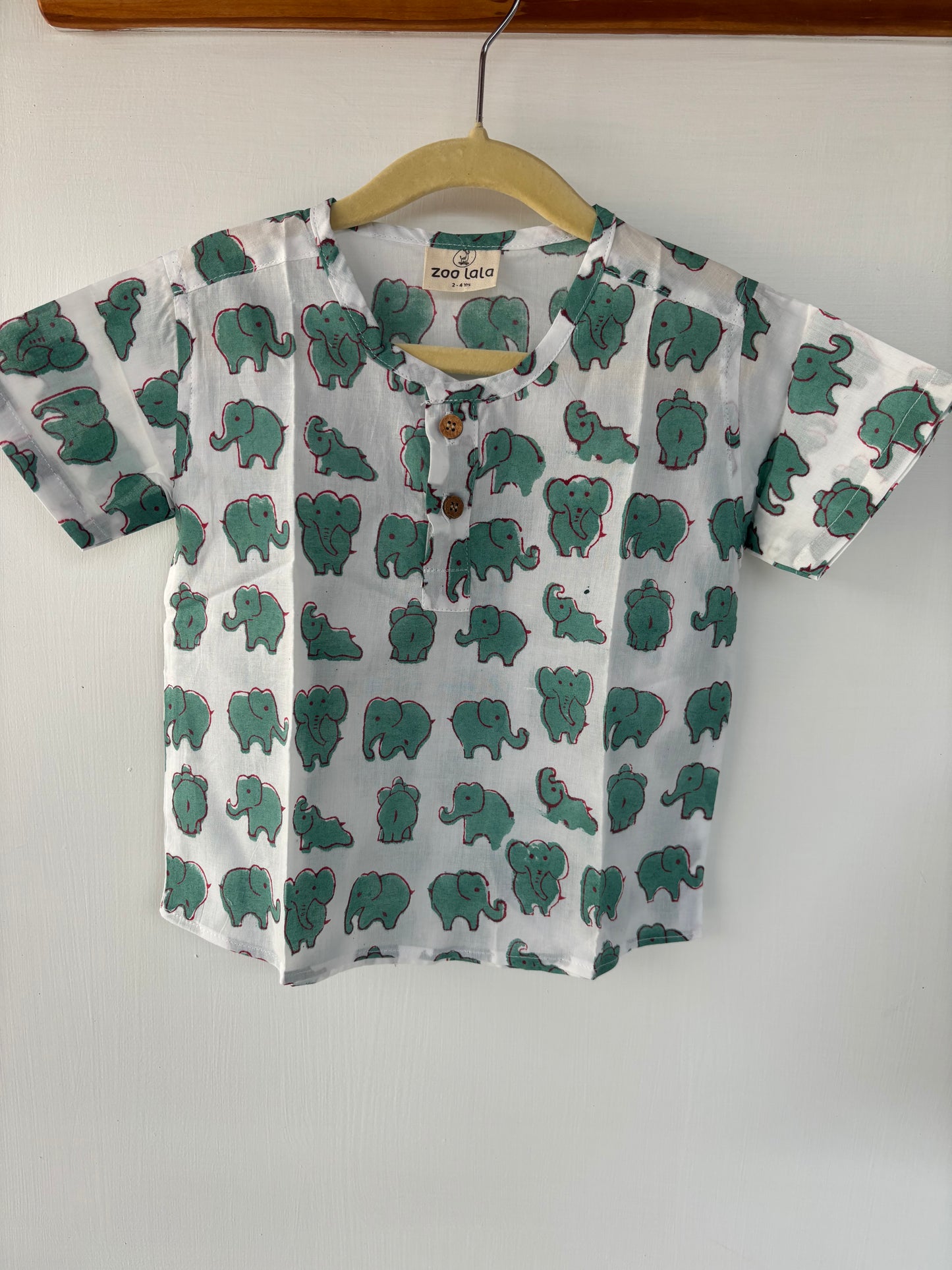Unisex Kids hand block co-ord sets- Elephant