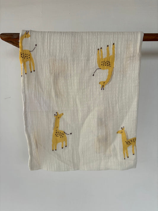Double gauze muslin Kids towels- Giraffe