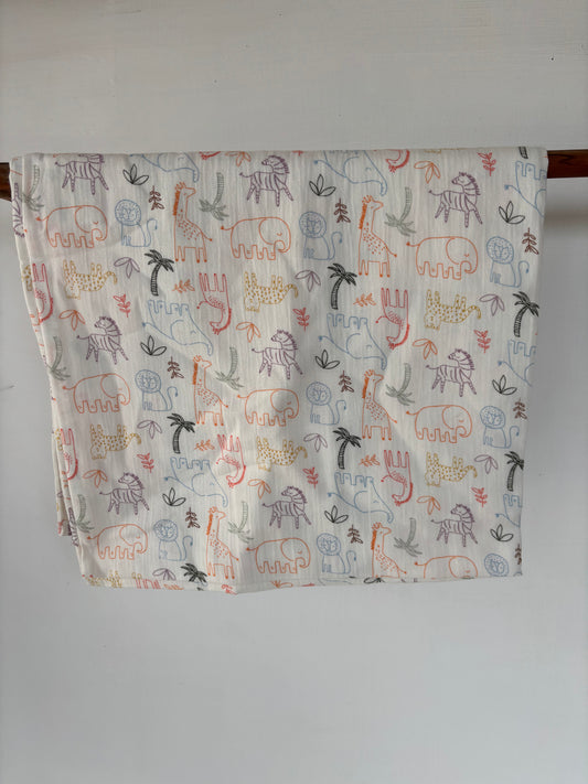 Double gauze muslin Kids towels- Animal