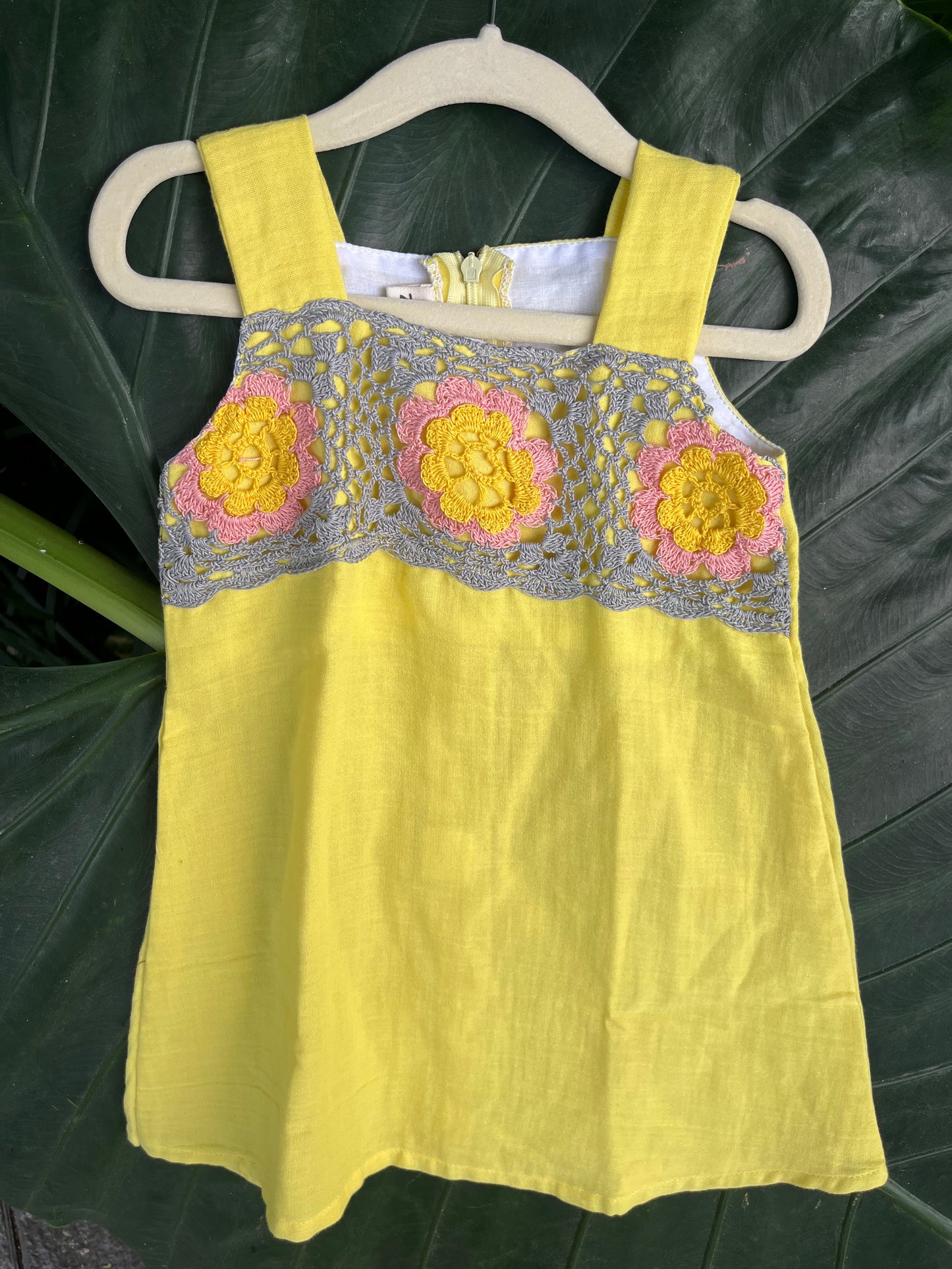A line Muslin Crochet-Yellow