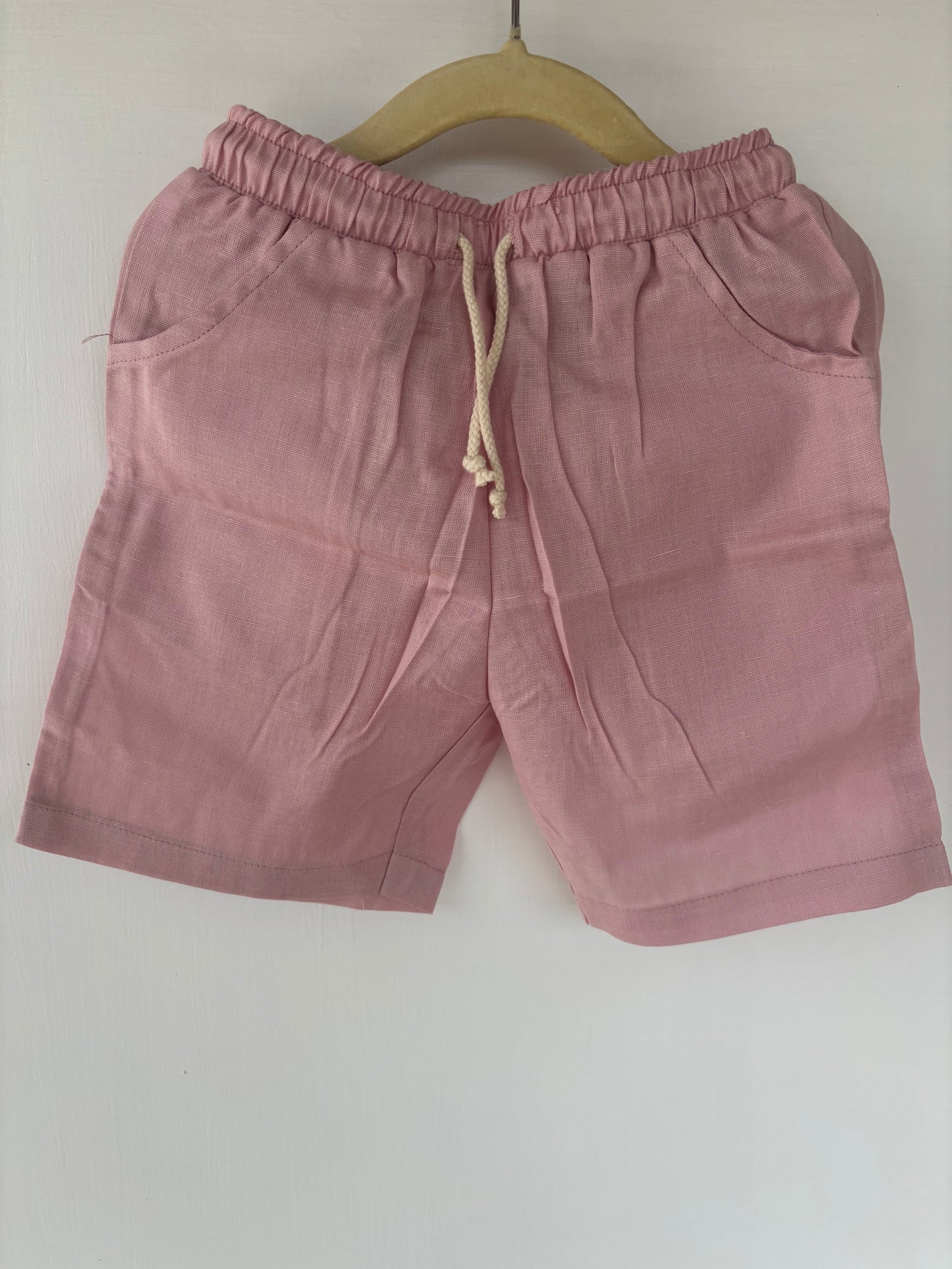 Linen Boys shorts pink