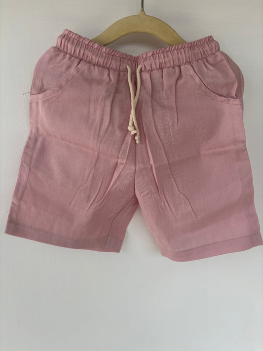 Linen Boys shorts pink