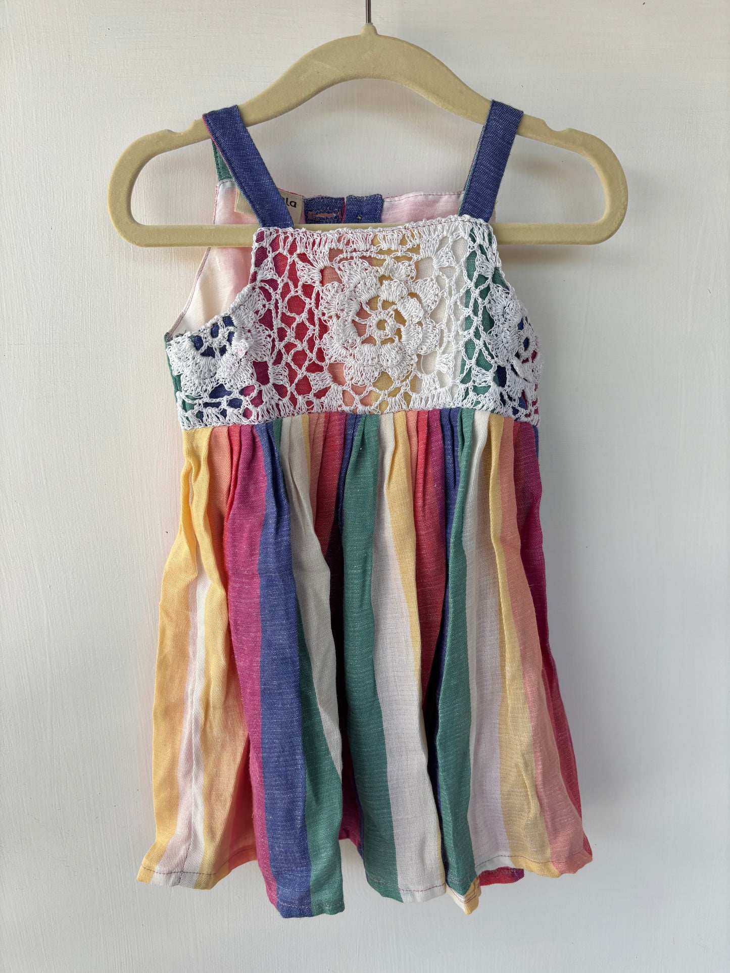 Muslin Crochet- Multicoloured stripes