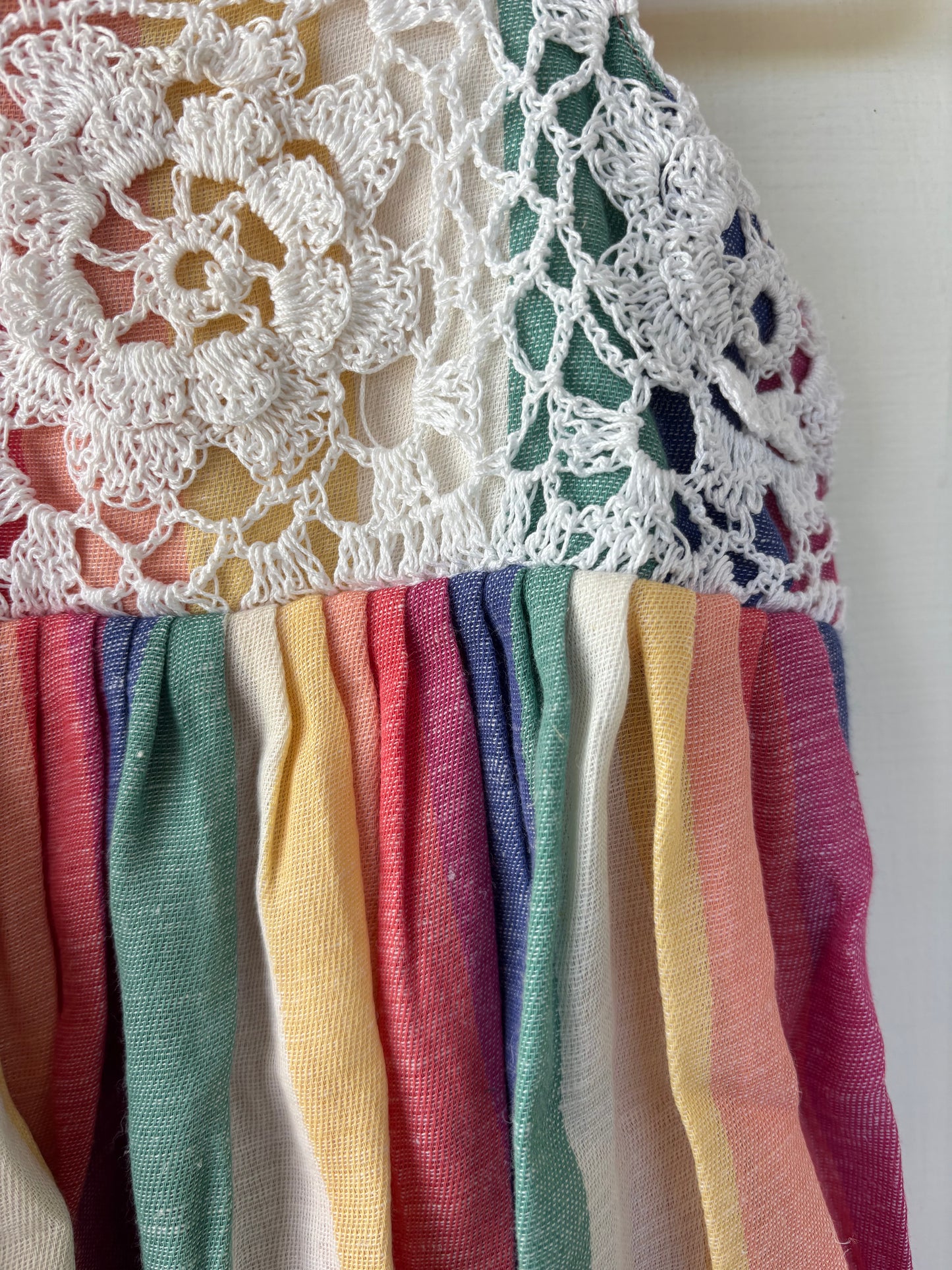 Muslin Crochet- Multicoloured stripes