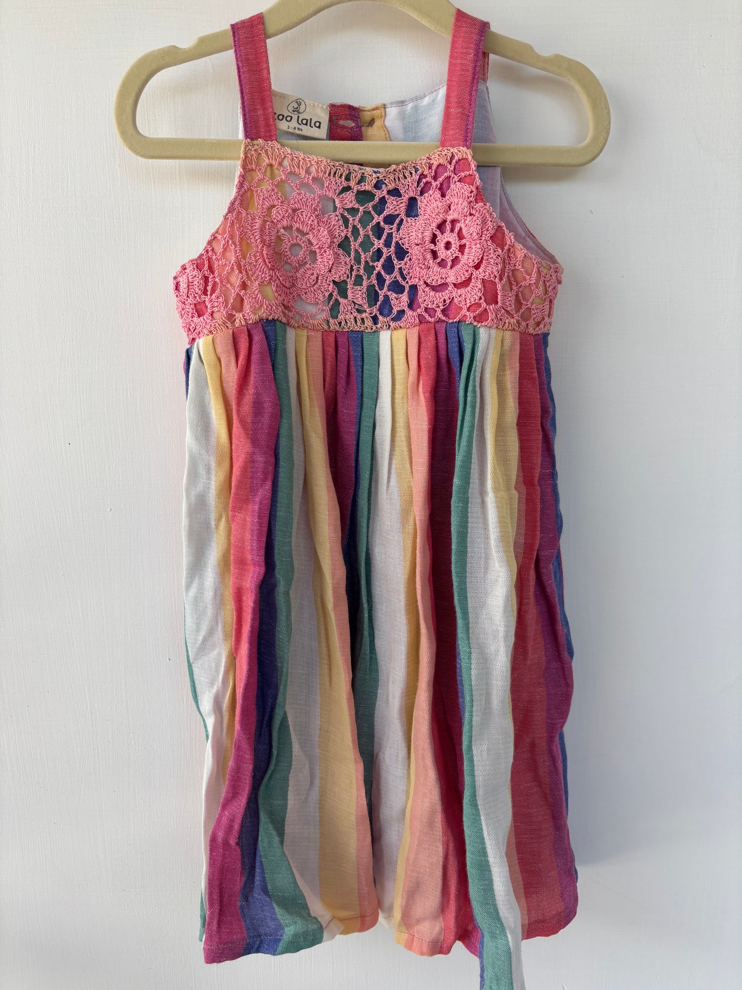 Muslin Crochet- Multicoloured stripes