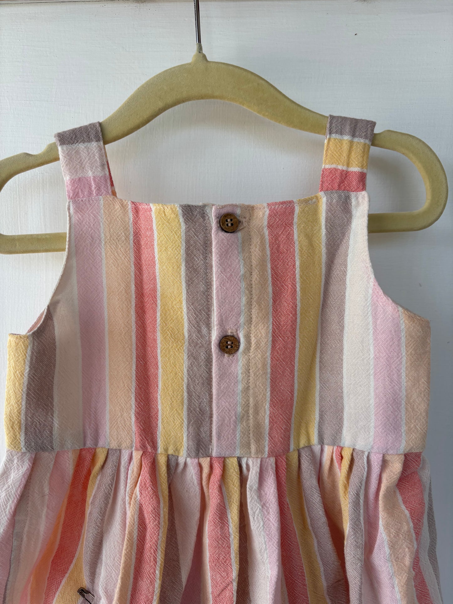 Girls Pastel Stripe Peplum Co-ord Set