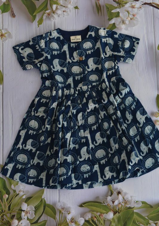 Casual frocks for kids Indigo