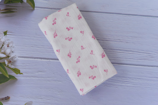 Muslin Kids towels- Pink floral