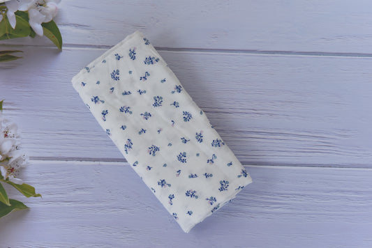 Muslin Swaddles- Blue Floral