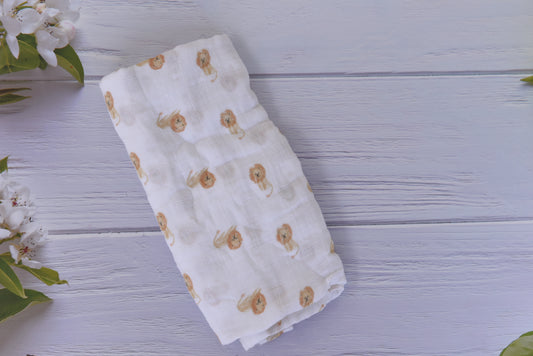 Muslin Swaddles- Lion