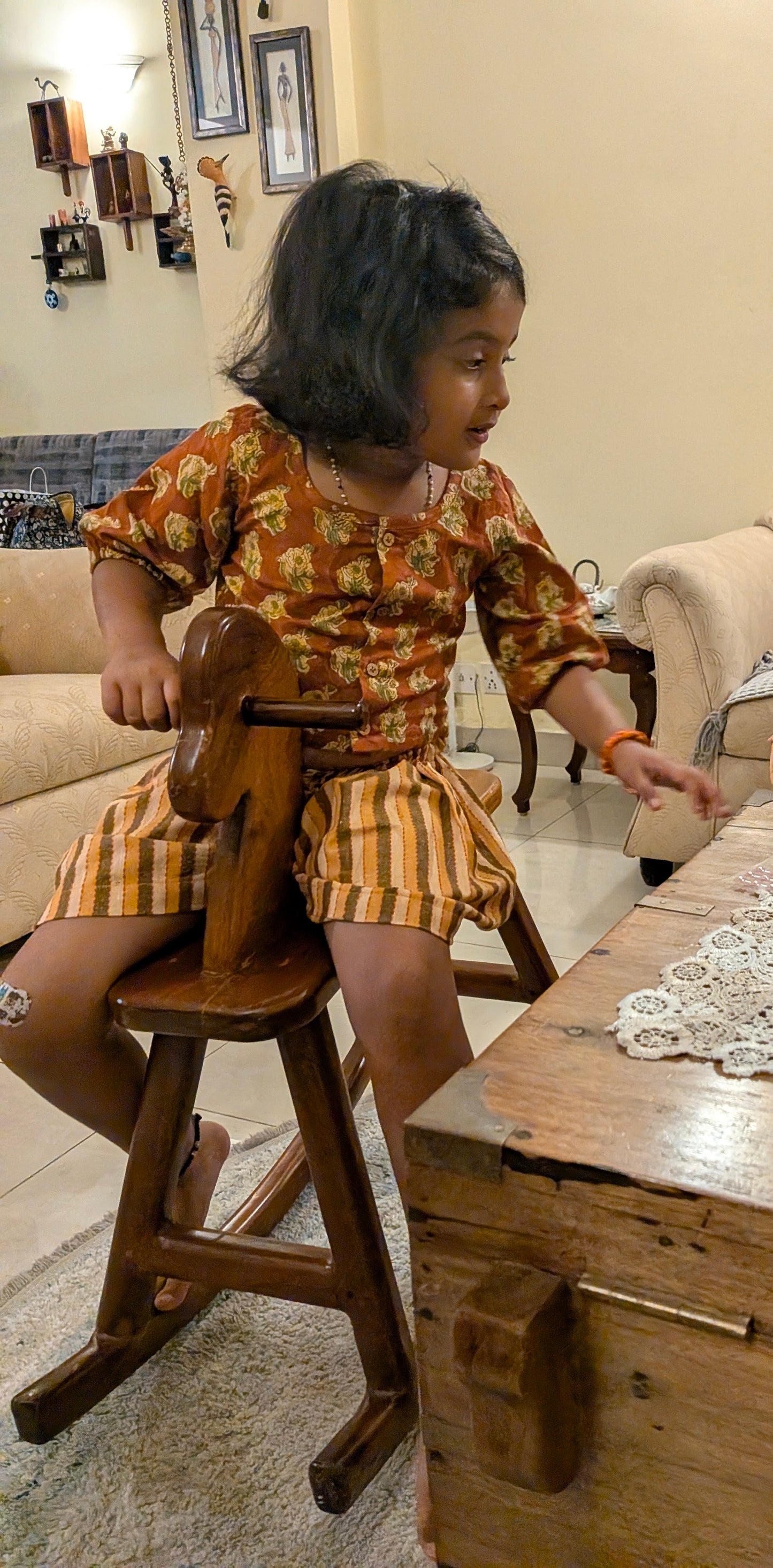 Crop top and skirt- Red and stripes