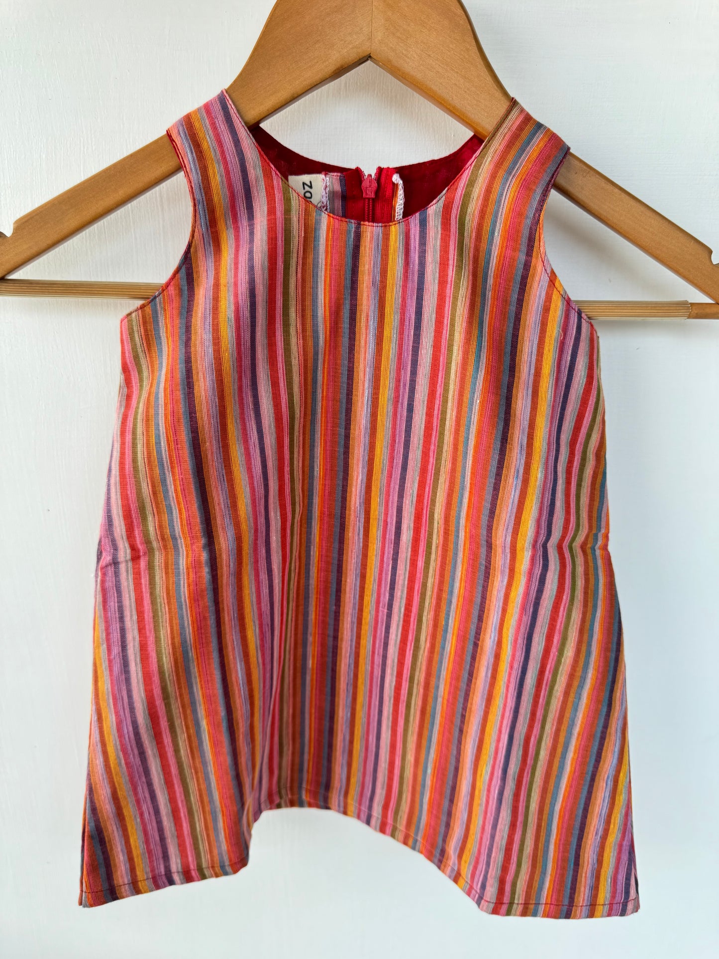 Stripes A line frock with lining