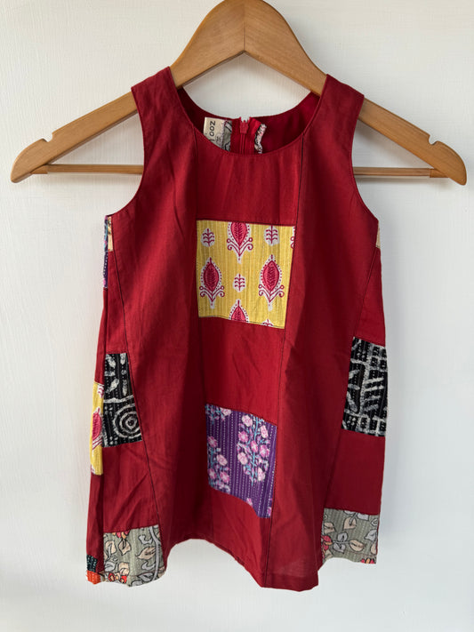 A line patch work frock