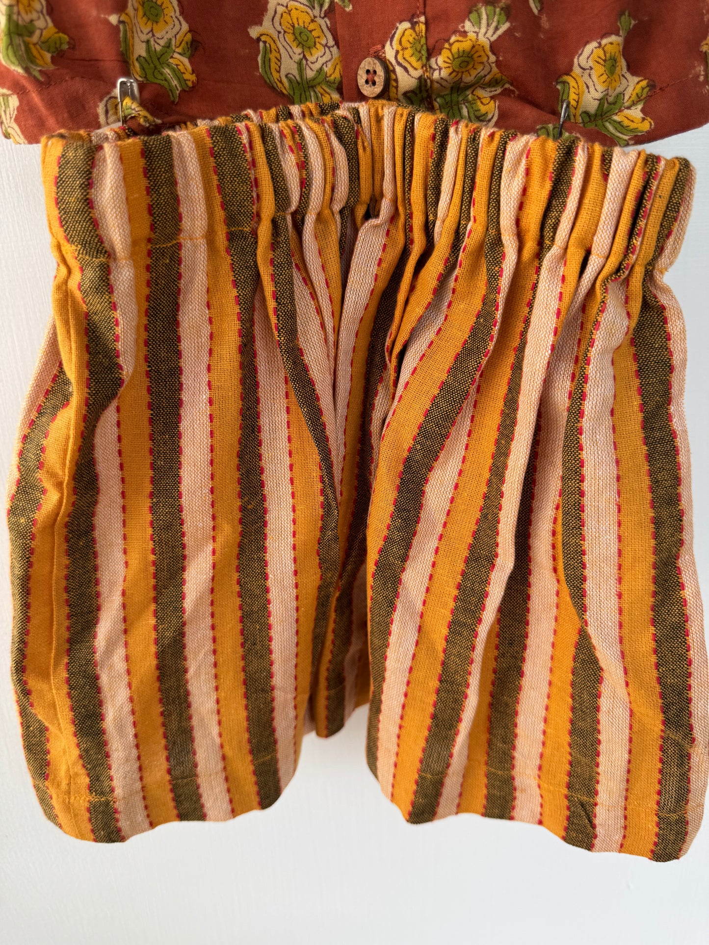 Crop top and skirt- Red and stripes