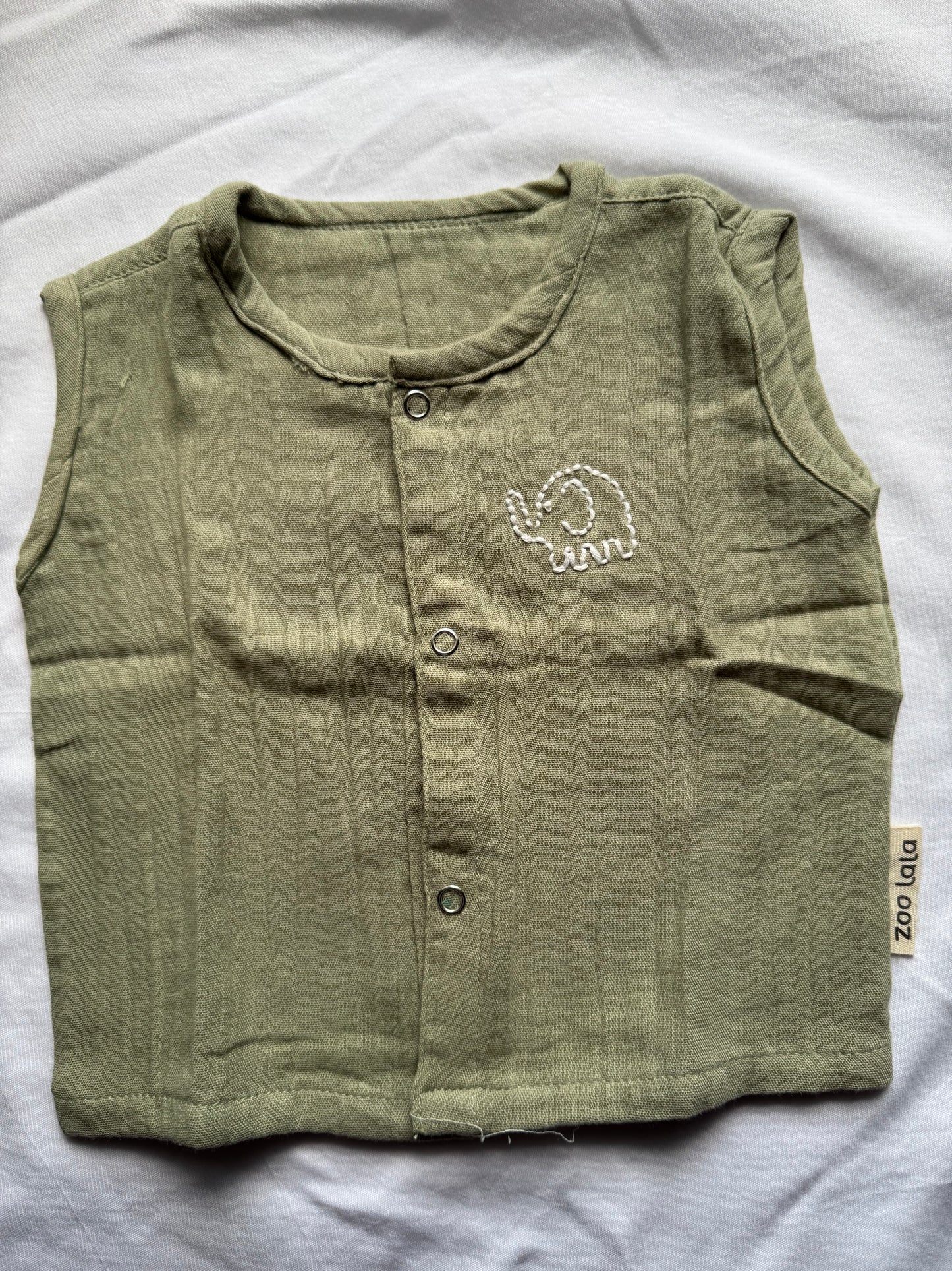 Double muslin Elephant embroidery jabla