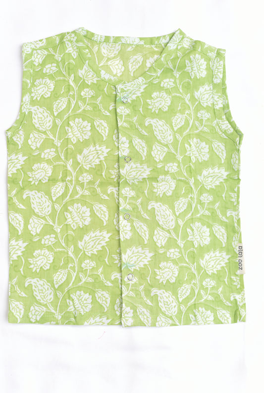 Soft cotton Jablas for babies/ infants- Green floral