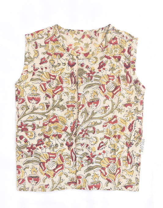 Soft cotton Jablas for babies/ infants- Kalamkari