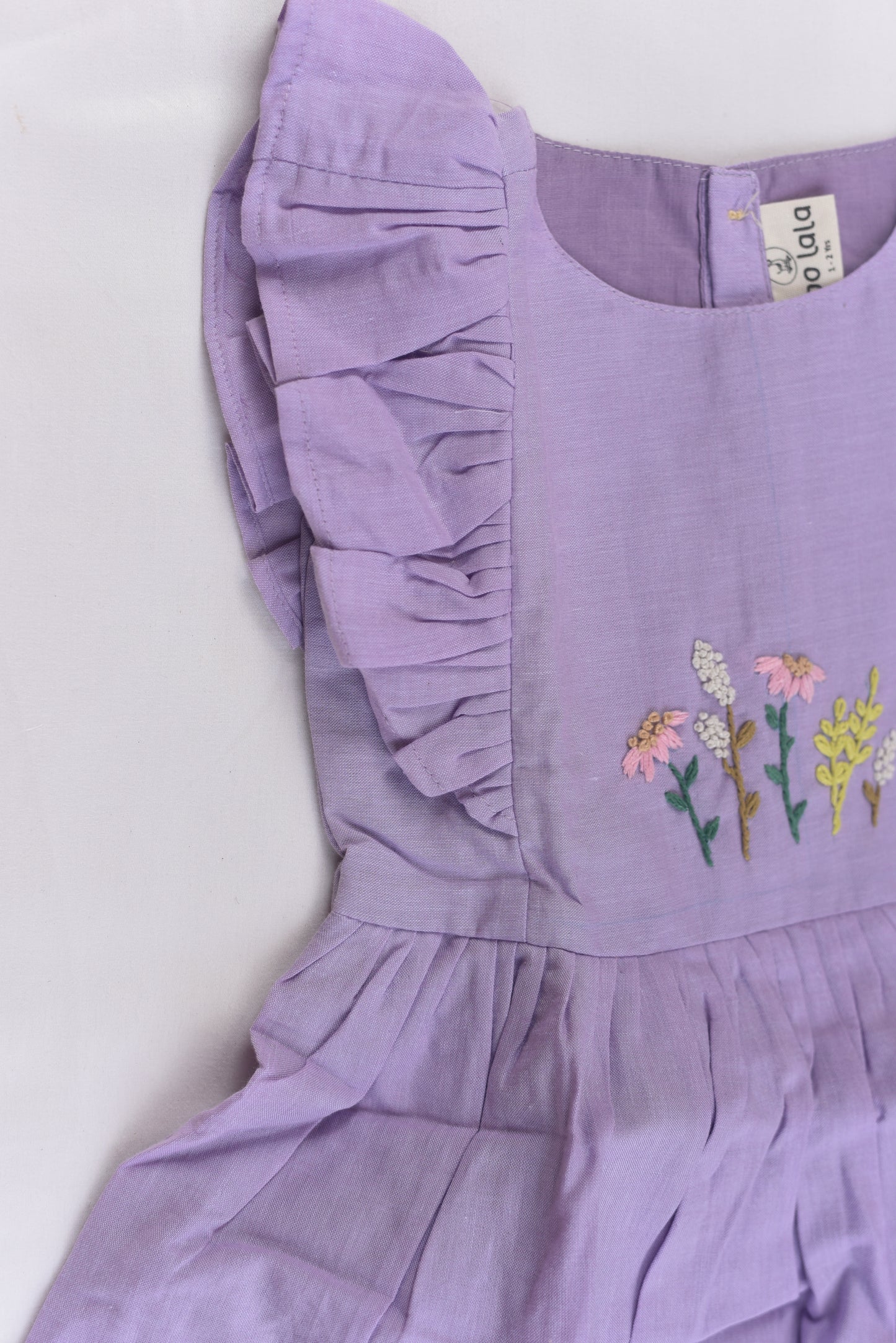 Embroidery dress for girls- Wild flowers