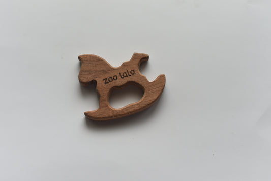 Neem Wood Teether- Rocking horse
