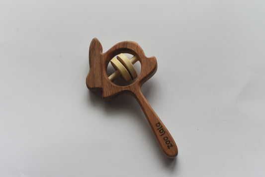 Neem Wood Rattles & Teethers- Rabbit