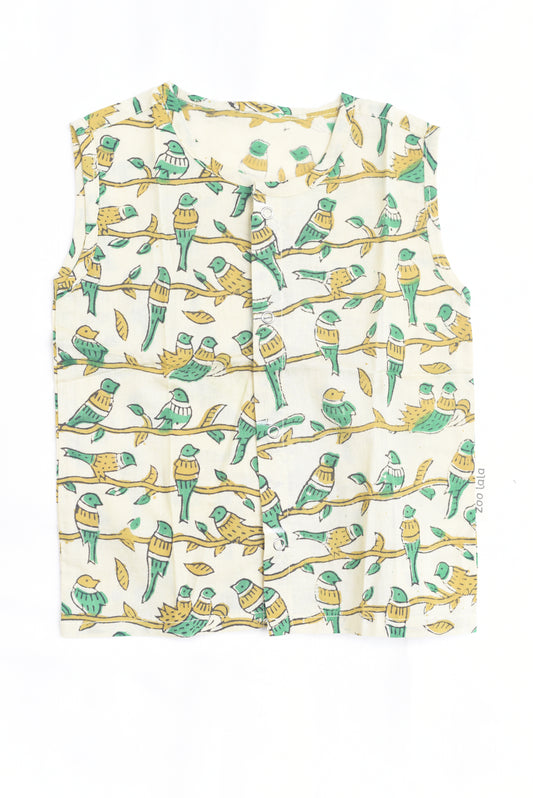 Soft cotton Jablas for babies/ infants- Peacock